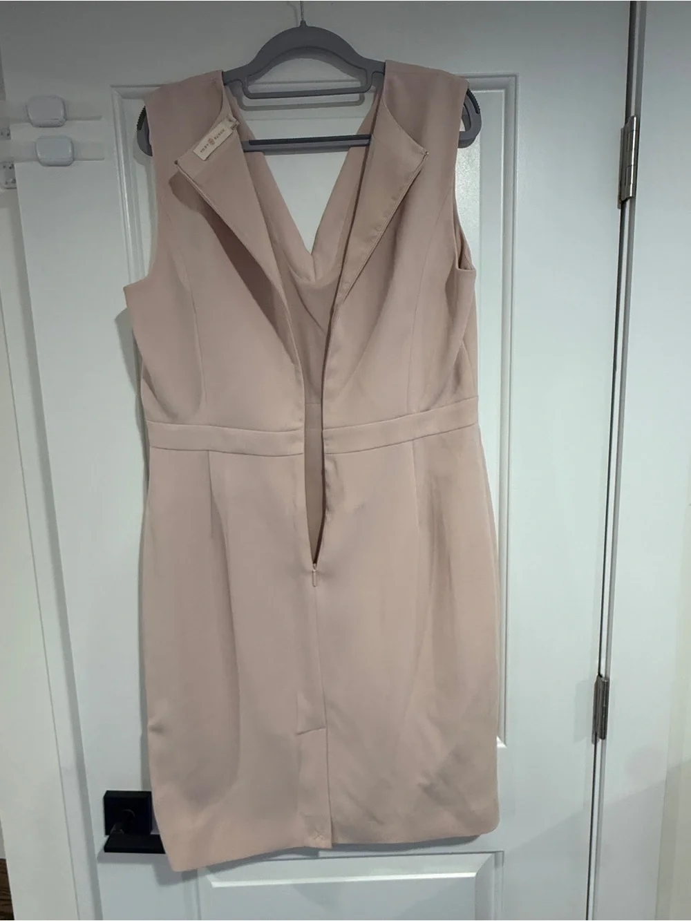 Tory Burch Pink V Neck Sleeveless Sheath Dress Women's 14 Workwear Office